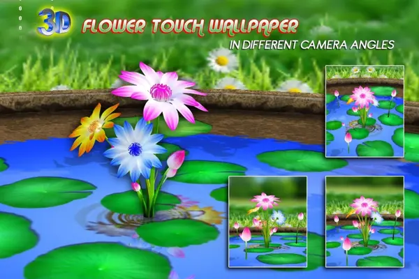 3D Flower Touch Live Wallpaper android App screenshot 1