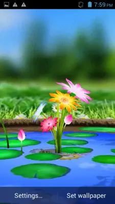 3D Flower Touch Live Wallpaper android App screenshot 4