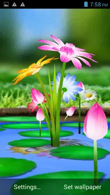 3D Flower Touch Live Wallpaper android App screenshot 8